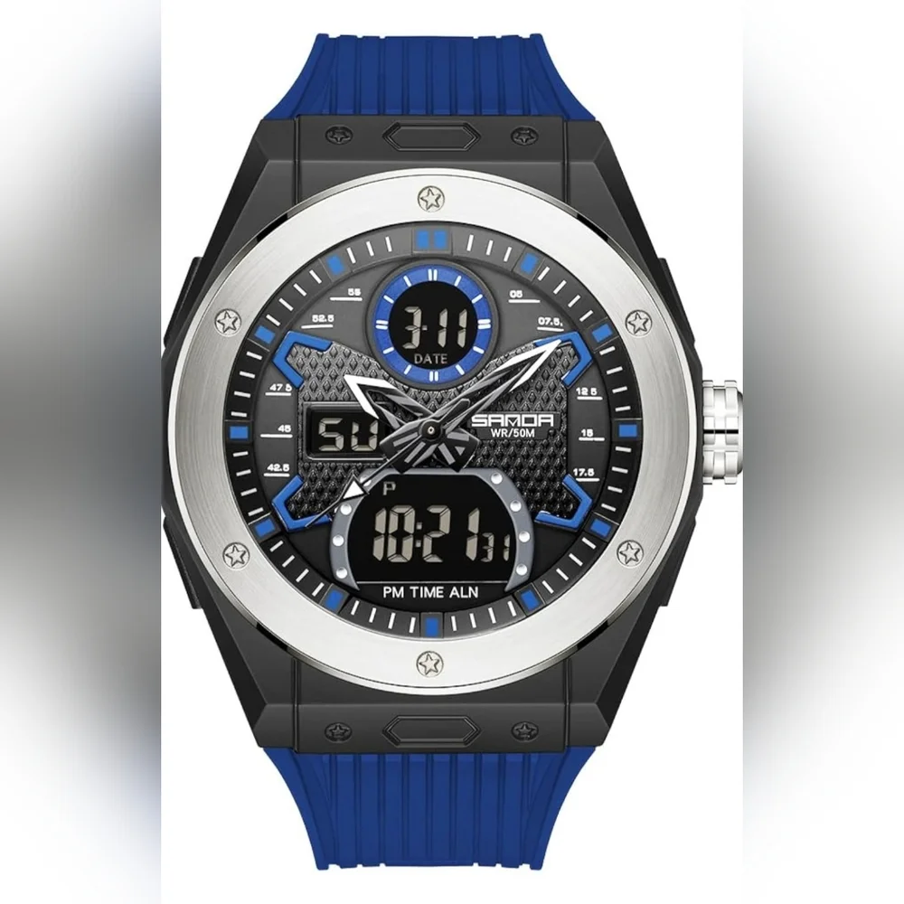 Men's Waterproof Tactical Stainless Steel Watch 5 ATM